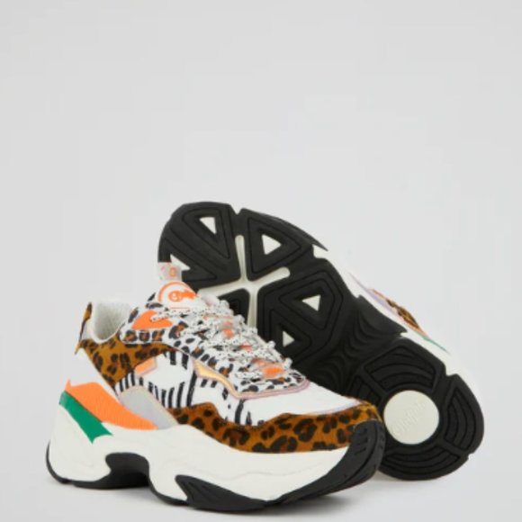 SOLD Buffalo Crevis P1 Multi-Animal Print Sneakers Size 36 - Picture 2 of 7